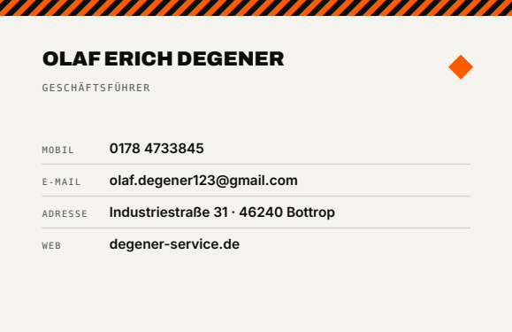 Visitenkarte Rückseite